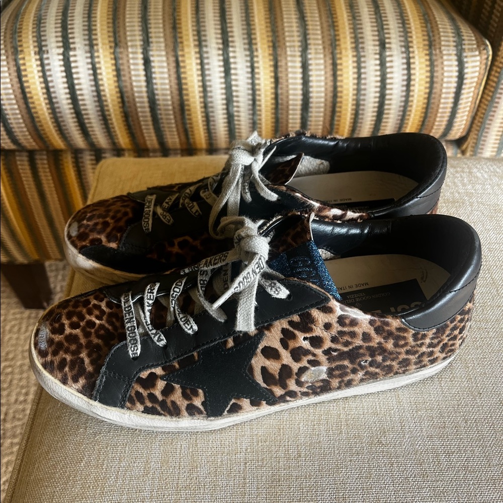 Golden Goose Leopard Sneakers